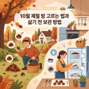 ai thumbnail illustration 10월 제철 밤 고르는 법과 삶기 전 보관 방법 1790743267