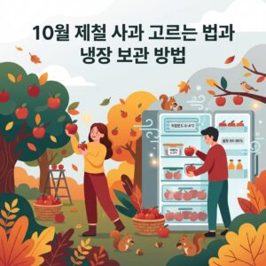 ai thumbnail illustration 10월 제철 사과 고르는 법과 냉장 보관 방법 1790743347