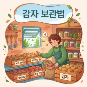 ai thumbnail illustration 감자 보관법 1790741183