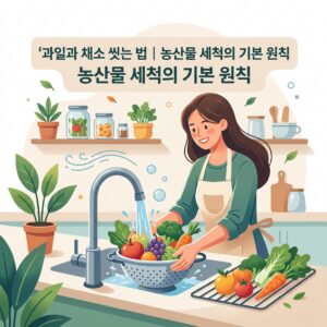 ai thumbnail illustration 과일과 채소 씻는 법｜농산물 세척의 기본 원칙 1790742179