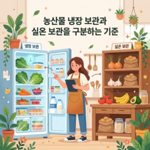 ai thumbnail illustration 농산물 냉장 보관과 실온 보관을 구분하는 기준 1790742268