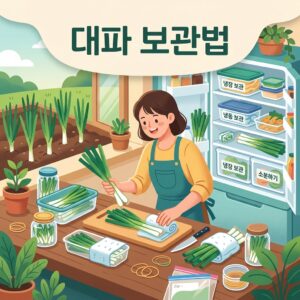 ai thumbnail illustration 대파 보관법 1790740994
