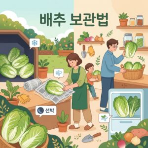 ai thumbnail illustration 배추 보관법 1790740925